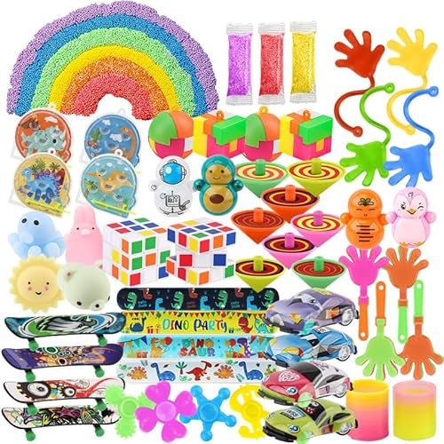 60 Stück Mitgebsel Set Spielzeug für Kinder – Schatztruhen-Belohnungen fürs Klassenzimmer, Zappelspielzeug zum Stressabbau, Piñata-Osterkörbchenfüller als Weihnachtsstrumpffüller (ab 3 Jahren) von AUTOMP