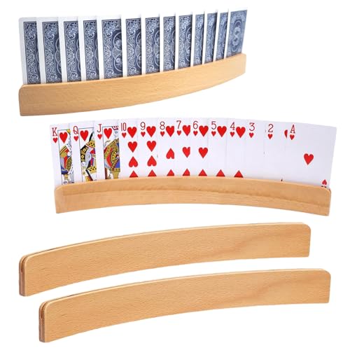 AUTOWNLUX Kartenhalter Kinder, 2 Stück Kartenhalter Spielkarten Holz, Spielkartenhalter Freisprech für Kinder, Erwachsen, Senioren AUTOWNLUX Kartenhalter Kinder, 2 Stück Kartenhalter Spielkarten Holz, Spielkartenhalter Freisprech für Kinder, Erwachsen, Senioren von AUTOWNLUX