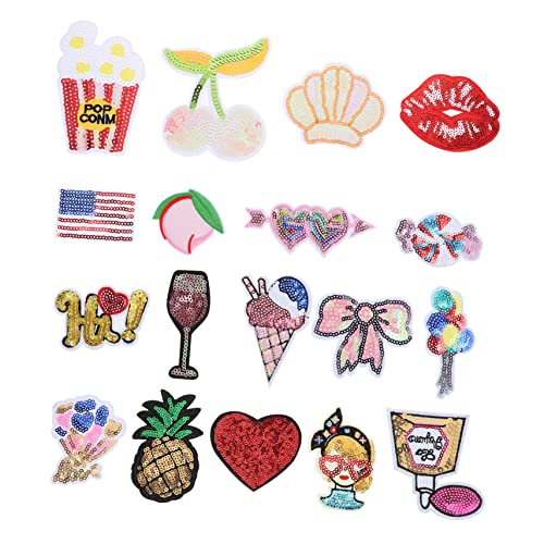 18Stücke Bestickte Patches Applikationen für DIY Kleidung Verschiedene Designs für Handarbeiten für Beutel Schuhe und Hüte Perfektes Zubehör 18Stücke Bestickte Patches Applikationen für DIY Kleidung Verschiedene Designs für Handarbeiten für Beutel Schuhe und Hüte Perfektes Zubehör von AUTSUPPL
