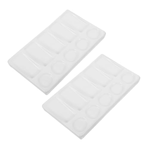 2 Pcs Farbschale Paletten Rechteckige Paletten 10-Well-mischschale Zum Mischen Und Trennen Von Farben Für Öl-Aquarelle Und Acrylfarbe 2 Pcs Farbschale Paletten Rechteckige Paletten 10-Well-mischschale Zum Mischen Und Trennen Von Farben Für Öl-Aquarelle Und Acrylfarbe von AUTSUPPL