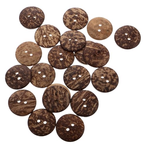 20 Stück Natürliche Kokosnussschalenknöpfe, Runde Kleidungsknöpfe Für Mäntel, Jacken, Pullover, Hemden, Ideal Zum Nähen, Scrapbooking Und Zur Kleidungsdekoration 20 Stück Natürliche Kokosnussschalenknöpfe, Runde Kleidungsknöpfe Für Mäntel, Jacken, Pullover, Hemden, Ideal Zum Nähen, Scrapbooking Und Zur Kleidungsdekoration von AUTSUPPL
