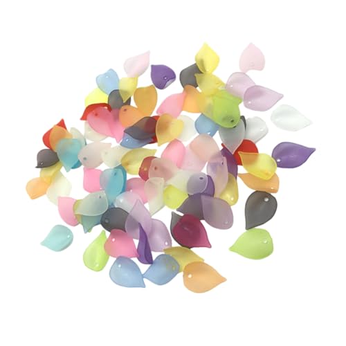 AUTSUPPL 1 Packung Mattierte Blütenblatt-anhänger: Acryl-blumenperlen-anhänger Zum Basteln Von Schmuck – Für Armbänder, Ohrringe, Dekorationen (1 Packung / 500 G) von AUTSUPPL