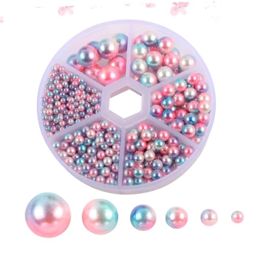 AUTSUPPL 1 Schachtel Modische Harz Perlen Dekoration ohne DIY Schmuck und Haarbandverzierung Flacher Rücken für Einfache Klebung Langlebiges Bastelset für Kleidung Taschen und von AUTSUPPL