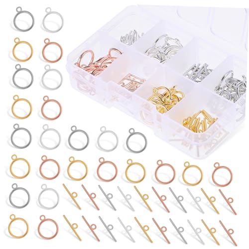 AUTSUPPL 1 Schachtel Vintage Runde Knebelverschlüsse aus Langlebiger Legierung mit T bar und Rundring Elegante Schmuckverbinder für Armbänder für DIY Basteln und Schmuckherstellung AUTSUPPL 1 Schachtel Vintage Runde Knebelverschlüsse aus Langlebiger Legierung mit T bar und Rundring Elegante Schmuckverbinder für Armbänder für DIY Basteln und Schmuckherstellung von AUTSUPPL