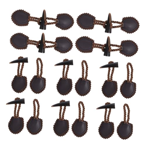 AUTSUPPL 10 Paar Wollmantelknöpfe Dekor Knebelknöpfe Für Kleidung Hornknopf Mantel DIY Kleidungsknöpfe Mantelknöpfe Für Frauen Hornknöpfe Für Kleidung Kleidungsstückknöpfe Pu Kaffee von AUTSUPPL