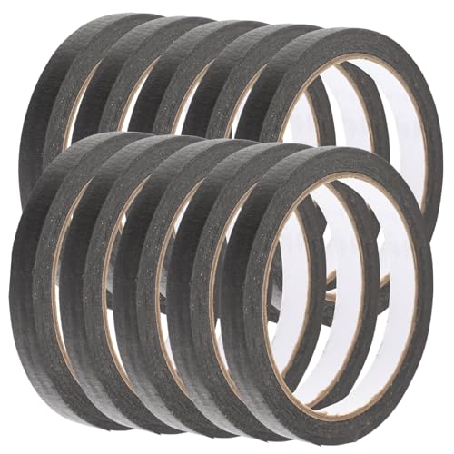 AUTSUPPL 10 Rollen Hitzebeständiges Abdeckband Schwarzes Klebeband für Maler und DIY Handreißbares Stark Haftendes Papier Klebeband für Präzise Markierungen und Vielseitige Verwendung AUTSUPPL 10 Rollen Hitzebeständiges Abdeckband Schwarzes Klebeband für Maler und DIY Handreißbares Stark Haftendes Papier Klebeband für Präzise Markierungen und Vielseitige Verwendung von AUTSUPPL