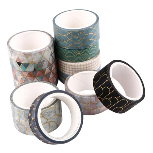 AUTSUPPL 10 Rollen Teiliges Washi Tape Set Japanisches Papier Klebeband Masking Tape mit Goldfolie Dekoratives DIY Bastelband für Scrapbooking Tagebuch Geschenk Raumdekoration AUTSUPPL 10 Rollen Teiliges Washi Tape Set Japanisches Papier Klebeband Masking Tape mit Goldfolie Dekoratives DIY Bastelband für Scrapbooking Tagebuch Geschenk Raumdekoration von AUTSUPPL
