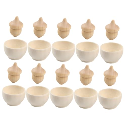 AUTSUPPL 10 Sätze Unbehandelte Holzschalen und Eicheln DIY Malset Bastelspielzeug Lernspiel Holzmodell Pädagogisches für Eltern junge Mädchen aktivitäten AUTSUPPL 10 Sätze Unbehandelte Holzschalen und Eicheln DIY Malset Bastelspielzeug Lernspiel Holzmodell Pädagogisches für Eltern junge Mädchen aktivitäten von AUTSUPPL