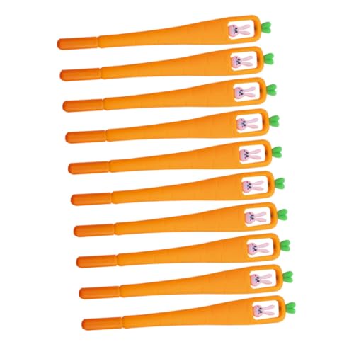AUTSUPPL 10 Stück Cartoon Kugelschreiber mit Niedlichem Karotten Design Wasserfeste Pigmentierte Tinte Glattes Schreiben Angenehm zu Halten für Schule und Geschenk 05mm 10 Stück AUTSUPPL 10 Stück Cartoon Kugelschreiber mit Niedlichem Karotten Design Wasserfeste Pigmentierte Tinte Glattes Schreiben Angenehm zu Halten für Schule und Geschenk 05mm 10 Stück von AUTSUPPL