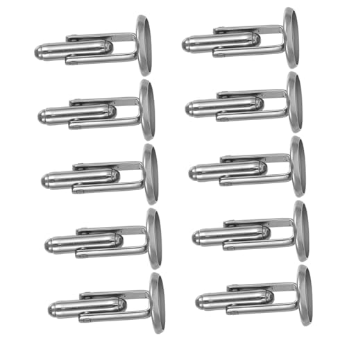AUTSUPPL 10 Stück Manschettenknöpfe Für Männer, DIY - edelstahl, Runde Cabochon - manschettenknopf - rohlinge, Einstellungstablett Für Männer - manschettenknöpfe AUTSUPPL 10 Stück Manschettenknöpfe Für Männer, DIY - edelstahl, Runde Cabochon - manschettenknopf - rohlinge, Einstellungstablett Für Männer - manschettenknöpfe von AUTSUPPL