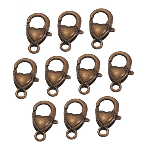 AUTSUPPL 10 Stück Teiliges Bronze Legierung Karabinerverschlüsse in Herzform Langlebige Schmuckverschlüsse für DIY Halsketten Armbänder Schlüsselanhänger und Handgefertigte Accessoires AUTSUPPL 10 Stück Teiliges Bronze Legierung Karabinerverschlüsse in Herzform Langlebige Schmuckverschlüsse für DIY Halsketten Armbänder Schlüsselanhänger und Handgefertigte Accessoires von AUTSUPPL