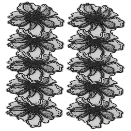 AUTSUPPL 10 Stück Teiliges Bunte Spitzen Blumen Aufnäher Bestickt DIY Kleidung Patches zum Aufnähen für Kleider Jeans Taschen Hüte Kreative Textildekoration von AUTSUPPL