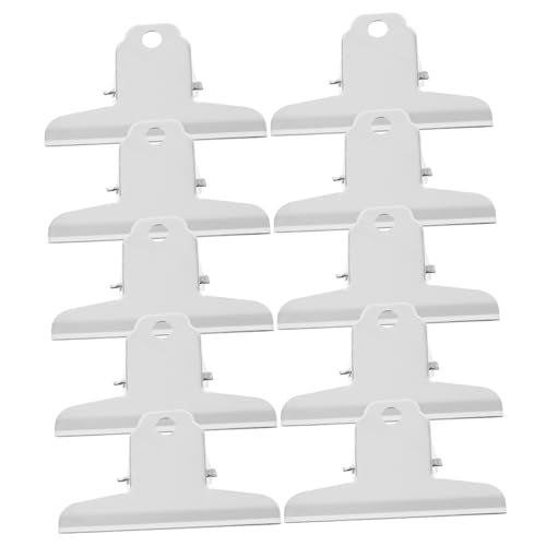 AUTSUPPL 10 Stück Teiliges Edelstahl Bag Clips Langlebige Verschlussklammern für Lebensmittelbeutel Multifunktionale Küchen Büroklammern zum Sicheren Verschließen von Snack Brottüten von AUTSUPPL