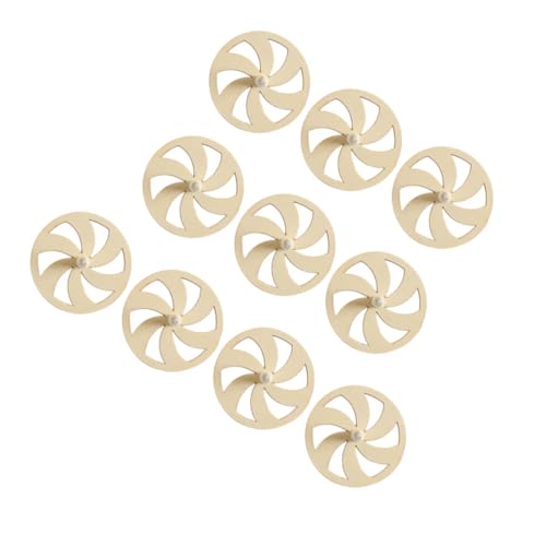 AUTSUPPL 10 Stück Teiliges Holz Bemalen DIY Natürlicher Holzspinning Tops für Feinmotorik und Kreativität Sicher und Pädagogisch für Drinnen Geeignet von AUTSUPPL