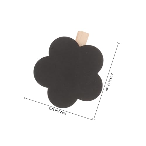 AUTSUPPL 10 Stück Teiliges Holz klemmbretter mit Mini kreidetafeln Abwischbar Kreative Blütenform Langlebige Holz clips für Memoboard Foto Nachrichtentafeln für Partydekoration von AUTSUPPL