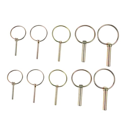 AUTSUPPL 10 Stück Teiliges Lynch pin Sortiment aus Verzinktem Karbonstahl Rost Korrosionsbeständig Sicherer Anhängerstift für Traktoren Lkw Anhänger und Schwere Maschinen Robuste von AUTSUPPL