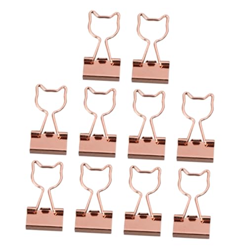AUTSUPPL 10 Stück Teiliges Metall Binder Clamps Rosegold Katzenform Multifunktionale Büroklammern zum Organisieren von Dokumenten Notizen Rechnungen und Akten Langlebig und Vielseitig für AUTSUPPL 10 Stück Teiliges Metall Binder Clamps Rosegold Katzenform Multifunktionale Büroklammern zum Organisieren von Dokumenten Notizen Rechnungen und Akten Langlebig und Vielseitig für von AUTSUPPL