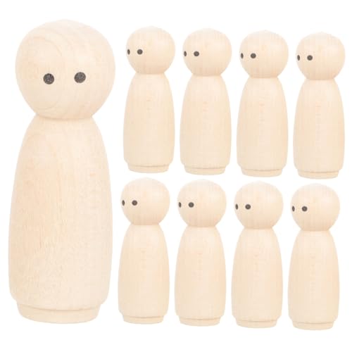 AUTSUPPL 10 Stück Teiliges Unbemalte Holzpuppen Kindgerechte DIY bemalbare Holzrohlinge mit Glatter Oberfläche Kreative Bastelfiguren für Dekoration und Geschenkidee AUTSUPPL 10 Stück Teiliges Unbemalte Holzpuppen Kindgerechte DIY bemalbare Holzrohlinge mit Glatter Oberfläche Kreative Bastelfiguren für Dekoration und Geschenkidee von AUTSUPPL