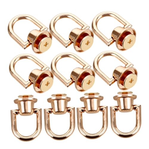AUTSUPPL 10 Stück Teiliges aus Drehbaren Messing nieten mit Kugelkopf und D ringen Langlebiges Metallzubehör für Taschen Gürtel Handtaschen und DIY lederprojekte Geeignet für Handwerk und AUTSUPPL 10 Stück Teiliges aus Drehbaren Messing nieten mit Kugelkopf und D ringen Langlebiges Metallzubehör für Taschen Gürtel Handtaschen und DIY lederprojekte Geeignet für Handwerk und von AUTSUPPL