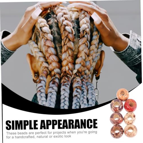AUTSUPPL 100 Stück Holz Haarperlen für Zöpfe und Dreadlocks Polierte DIY Schmuckperlen Vielseitige Braids Accessoires für Frauen und Mädchen Geeignet für Haar Schmuckgestaltung AUTSUPPL 100 Stück Holz Haarperlen für Zöpfe und Dreadlocks Polierte DIY Schmuckperlen Vielseitige Braids Accessoires für Frauen und Mädchen Geeignet für Haar Schmuckgestaltung von AUTSUPPL