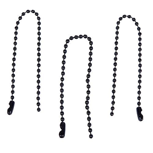 AUTSUPPL 100 Stück Kugelkette mit Stoving Lack Farbige Perlenkette für Anhänger Schlüsselanhänger Dekoration Langlebige Ball Chain Connector Schwarz von AUTSUPPL