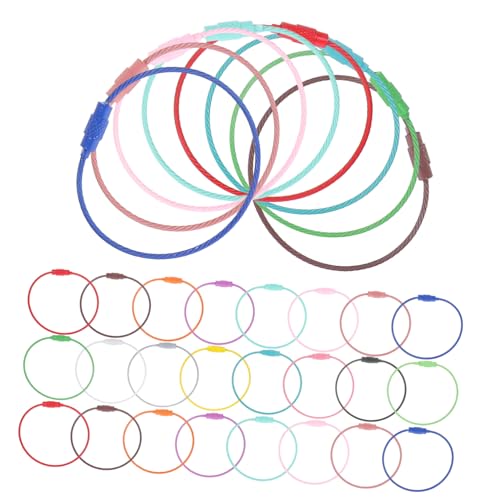 AUTSUPPL 100 Stück Teiliges Bunte Edelstahl Schlüsselringe Schwere Praktische Draht Schlüsselanhänger Tragbare DIY Schlüsselketten Vielseitig für Gepäck Taschen Camping und Outdoor Einsatz von AUTSUPPL