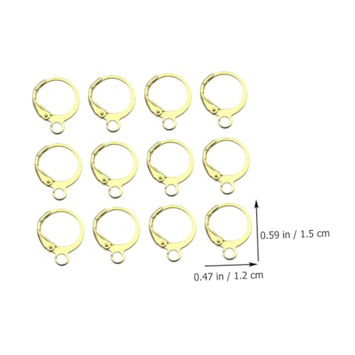 AUTSUPPL 100 Stück Teiliges Runde Kupfer Ohrstecker Haken Langlebige Metalllegierung Sicherer Hebelverschluss Leichtes DIY Schmuckzubehör für Ohrring Basteln und Anhänger Herstellung AUTSUPPL 100 Stück Teiliges Runde Kupfer Ohrstecker Haken Langlebige Metalllegierung Sicherer Hebelverschluss Leichtes DIY Schmuckzubehör für Ohrring Basteln und Anhänger Herstellung von AUTSUPPL