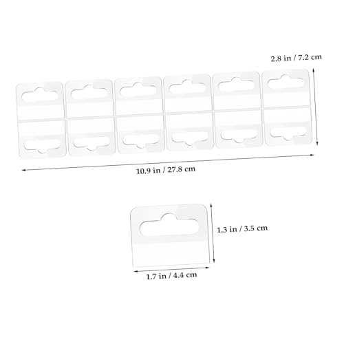 AUTSUPPL 100 Stück Transparente Selbstklebende Hängeschlaufen mit Plastikloch Schwere PVC Aufhänger für Einzelhandel Vielseitig Einsetzbar für Karton und Ladeneinrichtung von AUTSUPPL