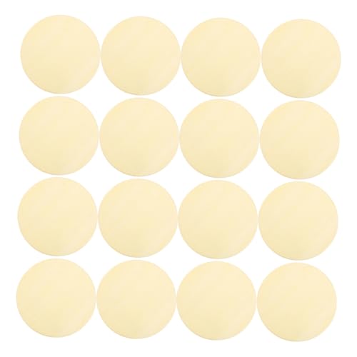 AUTSUPPL 100 Stück Unlackierte Runde Holzscheiben aus Sperrholz für DIY Basteln Holzplatten mit Natürlicher Maserung für Malen Gravieren Dekorative Handwerksprojekte von AUTSUPPL