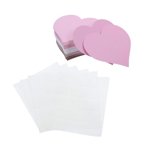 AUTSUPPL 108 Stück Herzförmige Karten aus Dickem Tonpapier in Farben Je für Bastelprojekte Klassenzimmerdekoration und Valentinstag DIY-Partys von AUTSUPPL