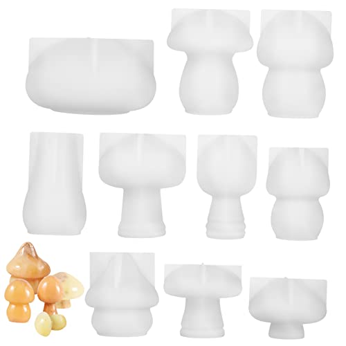 AUTSUPPL 10Stücke Teiliges Pilzform Silikon Gießformen für Epoxidharz DIY Handwerk für Tischornamente und für Familie AUTSUPPL 10Stücke Teiliges Pilzform Silikon Gießformen für Epoxidharz DIY Handwerk für Tischornamente und für Familie von AUTSUPPL