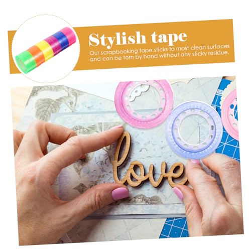 AUTSUPPL 12 Rollen Bunte Transparente Klebebänder Strapazierfähiges Selbstklebendes Dekorationsband für DIY Basteln Scrapbooking Schule und Geschenkverpackung AUTSUPPL 12 Rollen Bunte Transparente Klebebänder Strapazierfähiges Selbstklebendes Dekorationsband für DIY Basteln Scrapbooking Schule und Geschenkverpackung von AUTSUPPL