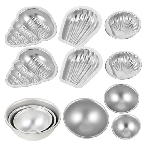 AUTSUPPL 12 Stück Teiliges Halbkreis Badekugelform aus Aluminiumlegierung Einfach zu Entformen für DIY Seifen und Badebomben Geeignet für Anfänger und Profis für Haushalt und von AUTSUPPL