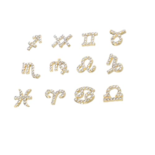 AUTSUPPL 12 Stück Teiliges Nagel deko Strasssteinen Legierung für Manicure DIY Art Decors Wiederverwendbar Sicher und Langlebig Geeignet für Nagelstudio und Heimgebrauch von AUTSUPPL