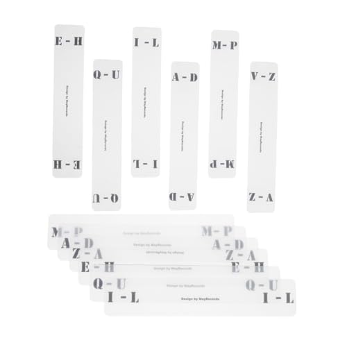 AUTSUPPL 12 Stück Teiliges Transparente Acryl Schallplatten Trennkarten mit Alphabetischer Beschriftung Horizontal und Vertikal Vinyl Organizer für Schnelle Effiziente Sortierung und von AUTSUPPL