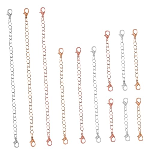 AUTSUPPL 12Stücke Halskette Extender und Roségold Verlängerungskette für DIY Schmuckherstellung Armband und Halskette Langlebigem Legierungsmaterial AUTSUPPL 12Stücke Halskette Extender und Roségold Verlängerungskette für DIY Schmuckherstellung Armband und Halskette Langlebigem Legierungsmaterial von AUTSUPPL