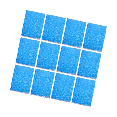 AUTSUPPL 12pcs Wassereffektblatt Für Klassenzimmer Büro -Blackboard -Party Dekorationen See Stream Diorama Blech Wassermuster Blatt Für DIY Hintergrund Handwerkspapier von AUTSUPPL