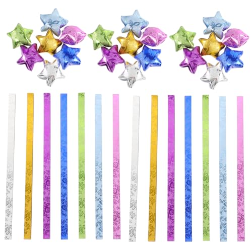 AUTSUPPL 140 Stück Teiliges Origami Papierstreifen mit Glitzereffekt Doppelseitiges Faltpapier für DIY Lucky Star Basteln Dekorative Stern Papierstreifen für Scrapbooking Party AUTSUPPL 140 Stück Teiliges Origami Papierstreifen mit Glitzereffekt Doppelseitiges Faltpapier für DIY Lucky Star Basteln Dekorative Stern Papierstreifen für Scrapbooking Party von AUTSUPPL