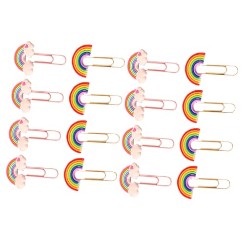 AUTSUPPL 16 Stück Teiliges Bunte PVC Büroklammern Flexible Lesezeichen Clips für Bücher Dokumente Fotos Praktische Mehrzweck klammern für Schule Büro Zuhause von AUTSUPPL