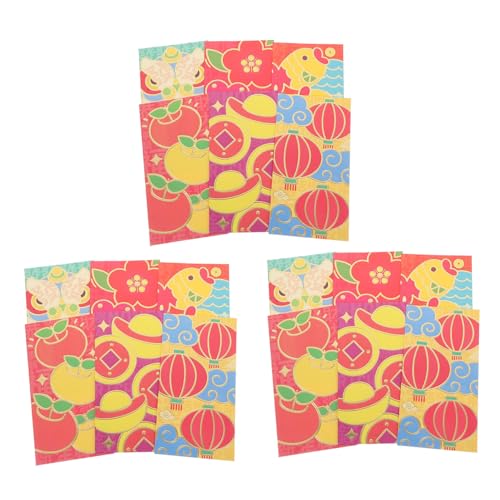 AUTSUPPL 18 Stück Teiliges Rote Umschläge mit Chinesischem Neujahrs cartoon design Großzügige Geldtaschen für Lunar Year Traditionelle Glückssymbole Vielseitig für Karten und Bargeld AUTSUPPL 18 Stück Teiliges Rote Umschläge mit Chinesischem Neujahrs cartoon design Großzügige Geldtaschen für Lunar Year Traditionelle Glückssymbole Vielseitig für Karten und Bargeld von AUTSUPPL