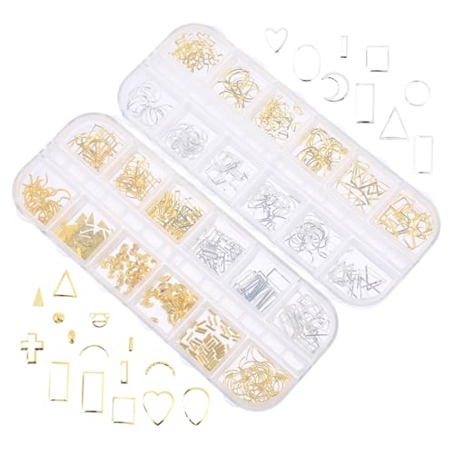 AUTSUPPL 2 Boxen Boxen Metallring Nageldekorationen Hohl DIY Maniküre Ornamente für Mädchen Nail Decors in Aufbewahrungsbox Geeignet für Natürliche und Künstliche Nägel Nagelverzierung AUTSUPPL 2 Boxen Boxen Metallring Nageldekorationen Hohl DIY Maniküre Ornamente für Mädchen Nail Decors in Aufbewahrungsbox Geeignet für Natürliche und Künstliche Nägel Nagelverzierung von AUTSUPPL