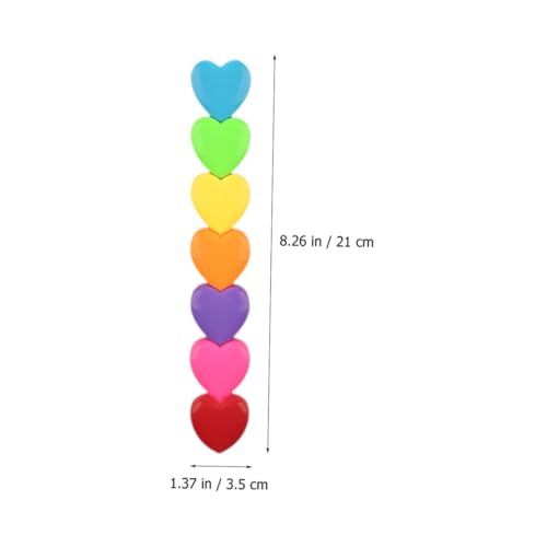 AUTSUPPL 2 Stück Bunte Herz Textmarker Kleine Fluoreszierende Marker Stifte für Schüler Langlebig Geruchlos Vielseitig zum Schreiben Lesen und Zeichnen Geeignet für Notizen und DIY Karten von AUTSUPPL