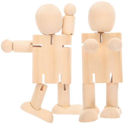 AUTSUPPL 2 Stück DIY Holzfiguren zum Bemalen Flexible Gelenkpuppen aus Holz Kreative Handbemalte Dekoration für kreative Aktivitäten mit Holzornamenten und Graffiti Puppen AUTSUPPL 2 Stück DIY Holzfiguren zum Bemalen Flexible Gelenkpuppen aus Holz Kreative Handbemalte Dekoration für kreative Aktivitäten mit Holzornamenten und Graffiti Puppen von AUTSUPPL
