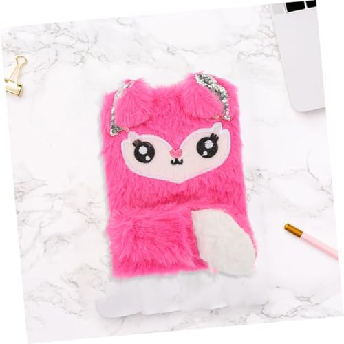 AUTSUPPL 2 Stück Plüsch Tagebuch für Mädchen Jahre Tragbares Mini Notizbuch mit Kuscheligem Kaninchen und Fuchs Handliches Journal für Schule und Alltag Geschenk von AUTSUPPL