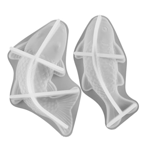 AUTSUPPL 2 Stück Silikonform Fisch Kerzenform Karpfen Kerzen Gießform Langlebig Bpa frei für DIY Seifen und Duftkerzen Herstellung Geschenkidee Handwerk von AUTSUPPL