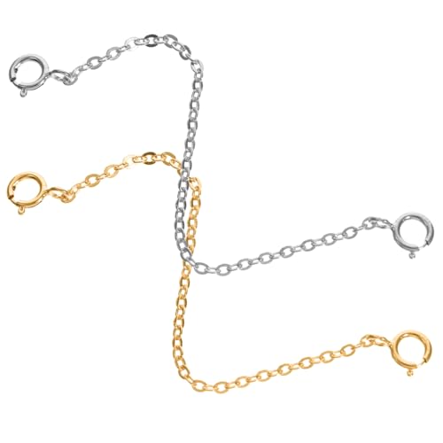 AUTSUPPL 2 Stück Sterling Silber Verlängerungskette DIY Schmuckkette Verlängerung für Armband Halskette Langlebige Polierte Kettenverlängerung für Individuelle Schmuckgestaltung AUTSUPPL 2 Stück Sterling Silber Verlängerungskette DIY Schmuckkette Verlängerung für Armband Halskette Langlebige Polierte Kettenverlängerung für Individuelle Schmuckgestaltung von AUTSUPPL