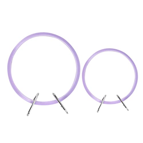 AUTSUPPL 2 Stück Teiliges Mini Stickrahmen mit Metallkopf Verstellbarer DIY Kreuzstich Rahmen Glatte Oberfläche Sicher für Anfänger und Bastelliebhaber für Stick Dekoprojekte von AUTSUPPL