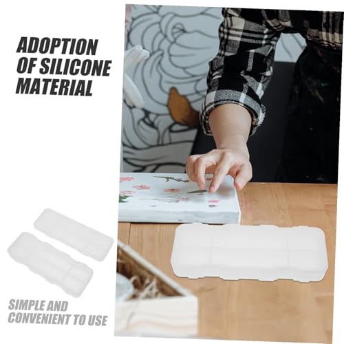 AUTSUPPL 2 Stück Teiliges Silikonbox Gießform Langlebige Flexible Aufbewahrungsbox Form für DIY Epoxidharz Leicht zu Entformen Kompakt Vielseitig für Stifte und Kleine Gegenstände Sichere von AUTSUPPL