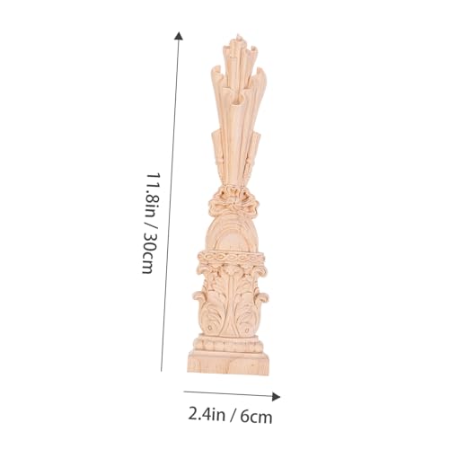AUTSUPPL 2 Stück Unlackierte Holzapplikationen Römische Säulenform Retro Holzornamente für Möbel Kamin Wand Dekor Europäischer Stil AUTSUPPL 2 Stück Unlackierte Holzapplikationen Römische Säulenform Retro Holzornamente für Möbel Kamin Wand Dekor Europäischer Stil von AUTSUPPL
