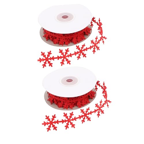 AUTSUPPL 2 Stück Weihnachtliches Geschenkband Schneeflockenmotiv Dekoratives Verpackungsband in Rot für DIY Bastelarbeiten Weihnachtsbaum Geschenkdeko Flexibel Zuschneidbar und Vielseitig AUTSUPPL 2 Stück Weihnachtliches Geschenkband Schneeflockenmotiv Dekoratives Verpackungsband in Rot für DIY Bastelarbeiten Weihnachtsbaum Geschenkdeko Flexibel Zuschneidbar und Vielseitig von AUTSUPPL